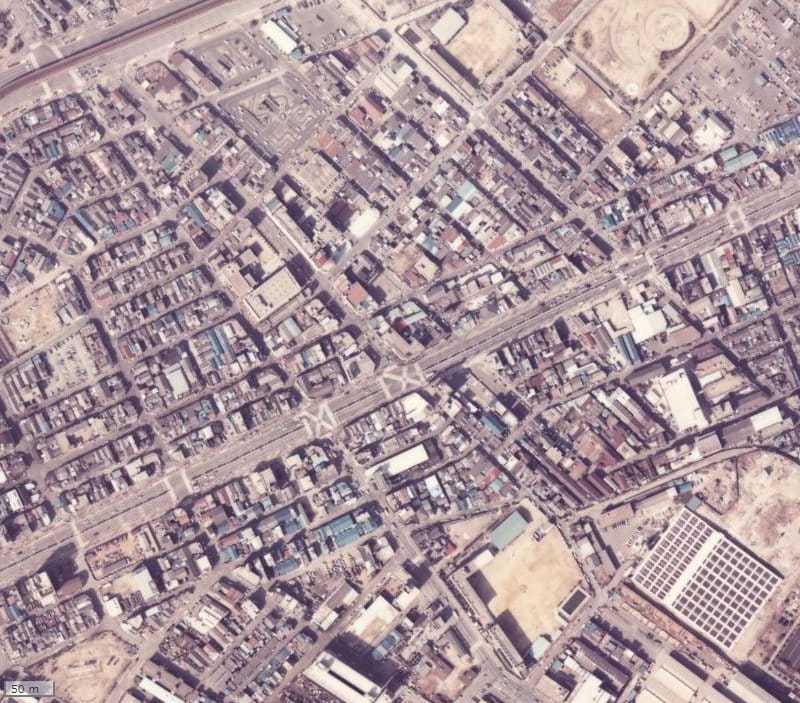 【1974～1978年度撮影】昔のグランアッシュ弁天町マークスの場所・周辺環境