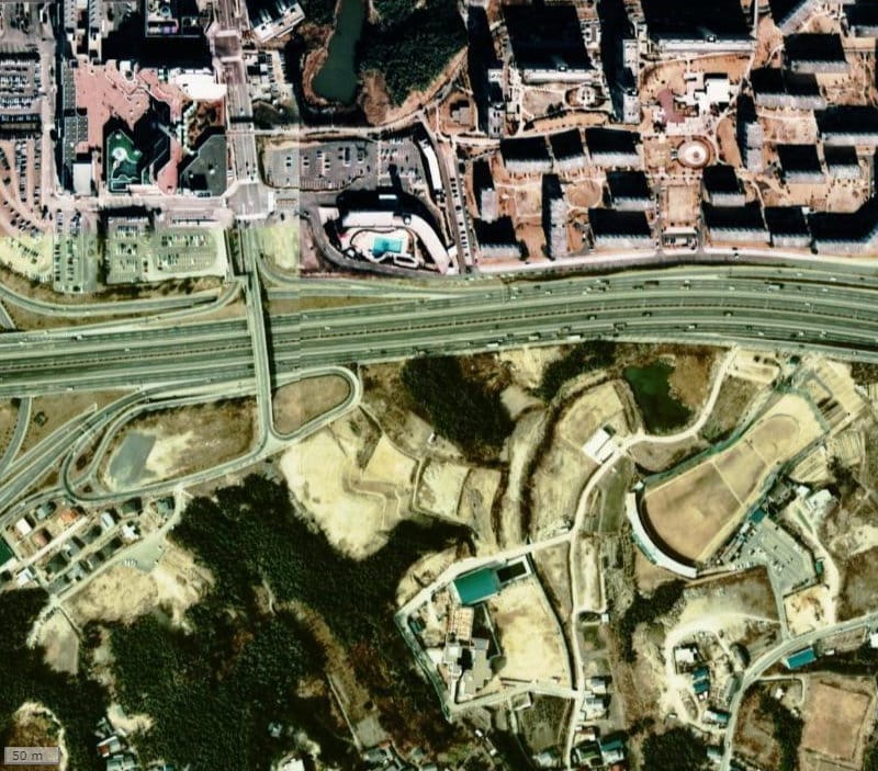 【1974～1978年度撮影】昔の千里中央レジデンスの場所・周辺環境