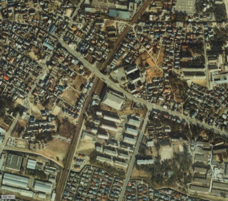 【1979～1983年度撮影】昔のアンピール花見駅前の場所・周辺環境