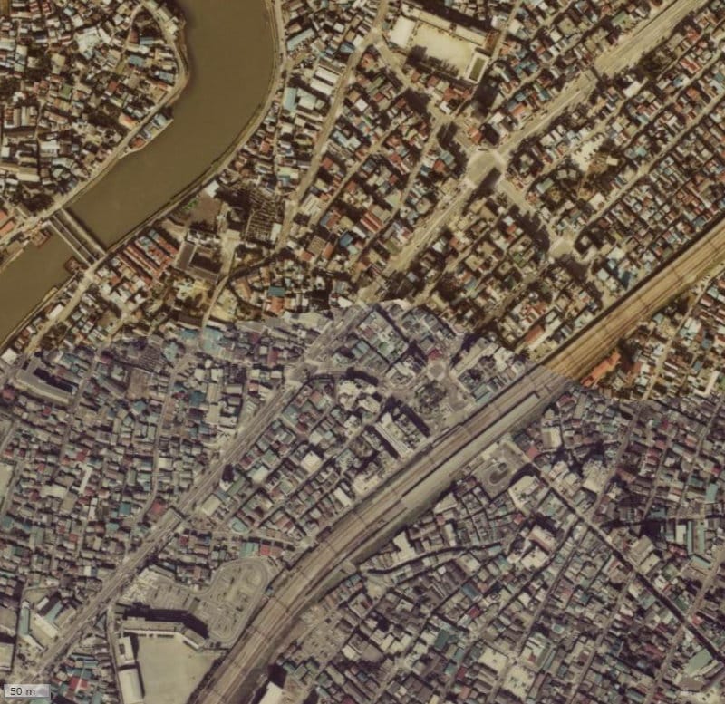 【1979～1983年度撮影】昔のプラウドタワー平井の場所・周辺環境