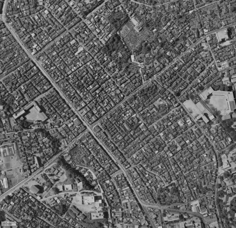 【1961~1969年度撮影】昔のダイナシティ文京根津の場所・周辺環境