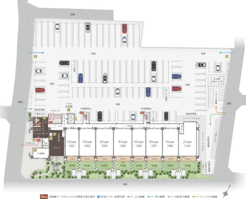 エイルマンション光の森の敷地配置図