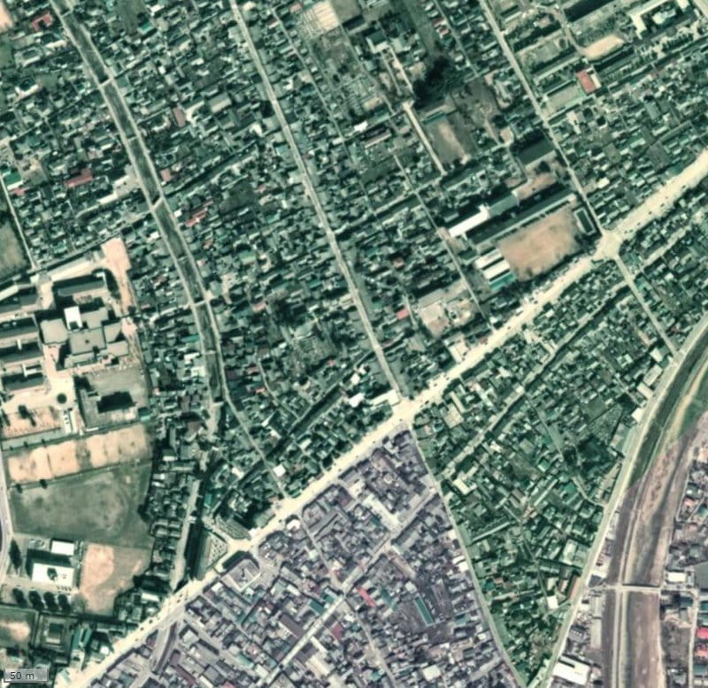 【1974～1978年度撮影】昔のグランドパレスカナディアン竪小路の場所・周辺環境