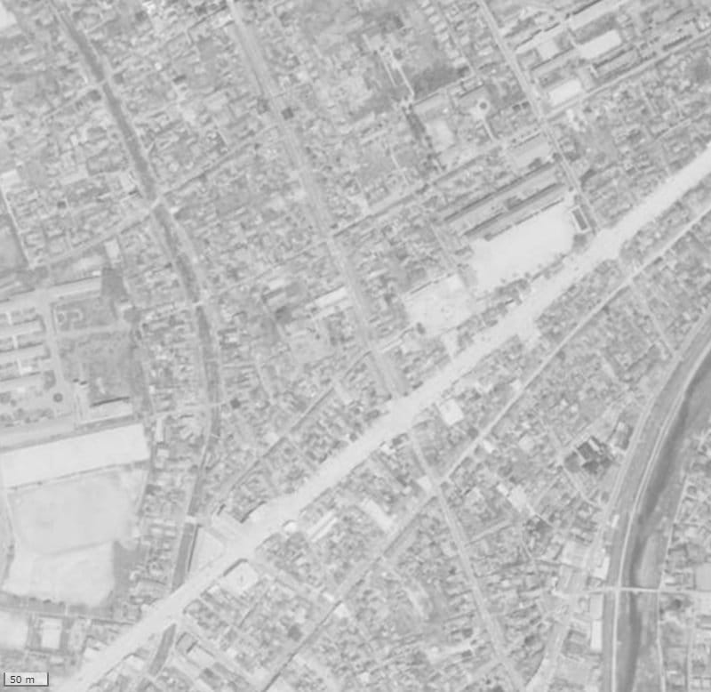 【1961～1969年度撮影】昔のグランドパレスカナディアン竪小路の場所・周辺環境